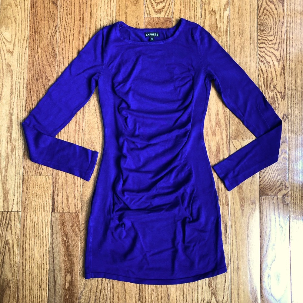 Express Ruched Sweater Dress